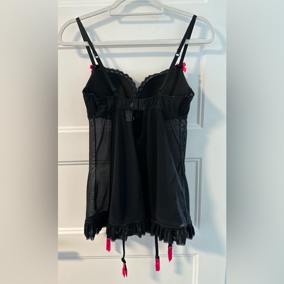 La senza beyond cleavage bustier corset shaper lace size Medium black push-up - Picture 2 of 4